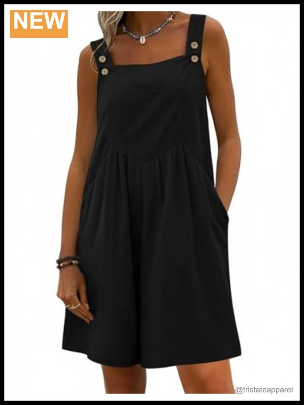 Ekouaer Womens Rompers Summer Sleeveless Overalls Jumpsuit Beach Outfit